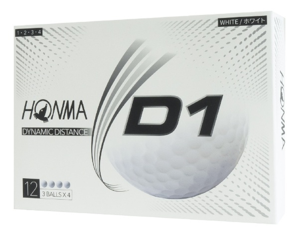 ゴルフボール HONMA D1 DYNAMIC DISTANCE ローナンバー《1ダース(12球)/ホワイト》 【オウンネーム非対応】 本間ゴルフ｜ HONMA GOLF 通販 | ビックカメラ.com