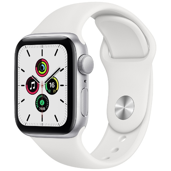 Apple Watch SE（GPSモデル）- 40mmシルバーアルミニウムケースとホワイトスポーツバンド - レギュラー シルバーアルミニウム  MYDM2J/A （第1世代） アップル｜Apple 通販 | ビックカメラ.com