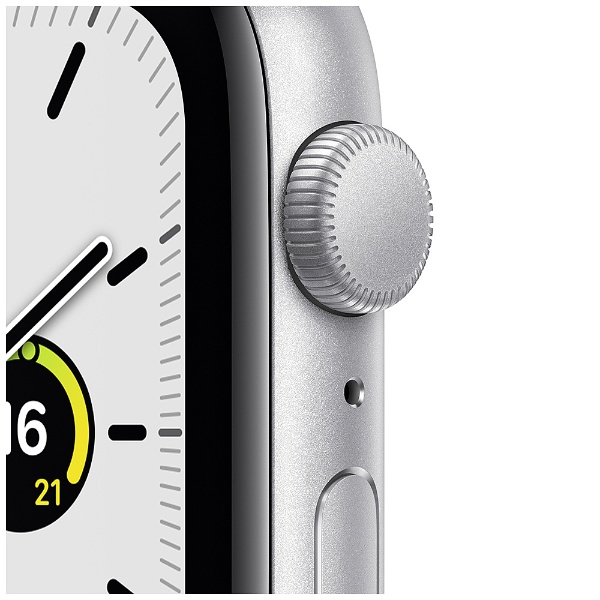 Apple Watch SE（GPSモデル）- 44mmシルバーアルミニウムケースとホワイトスポーツバンド - レギュラー シルバーアルミニウム  MYDQ2J/A （第1世代）