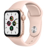 Apple Watch SE（GPSモデル）- 40mmゴールドアルミニウムケースとピンクサンドスポーツバンド - レギュラー ゴールドアルミニウム MYDN2J/A 【磁気充電-USB-Aケーブル同梱モデル】