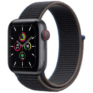 Apple Watch SE（GPS + Cellularモデル）- 40mmスペースグレイアルミニウムケースとチャコールスポーツループ MYEL2J/A 【磁気充電-USB-Aケーブル同梱モデル】