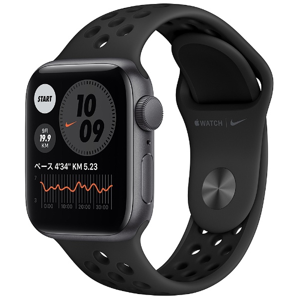 Apple Watch Nike SE（GPSモデル）- 40mmスペースグレイアルミニウムケースとアンスラサイト/ブラックNikeスポーツバンド -  レギュラー スペースグレイアルミニウム MYYF2J/A （第1世代）