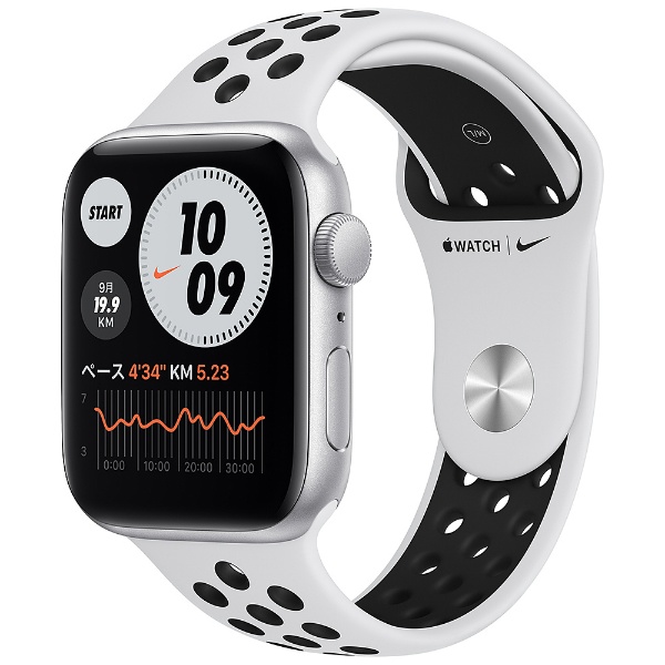 Apple Watch Nike SE（GPSモデル）- 44mmシルバーアルミニウムケースと 