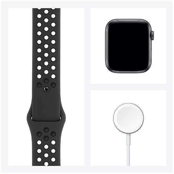 Apple Watch Nike SE（GPSモデル）- 44mmスペースグレイアルミニウムケースとアンスラサイト/ブラックNikeスポーツ