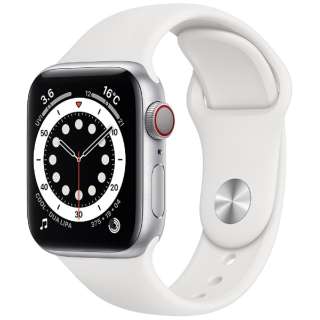 Apple Watch Series 6iGPS + Cellularfj- 40mmVo[A~jEP[XƃzCgX|[coh - M[ Vo[A~jE M06M3J/A