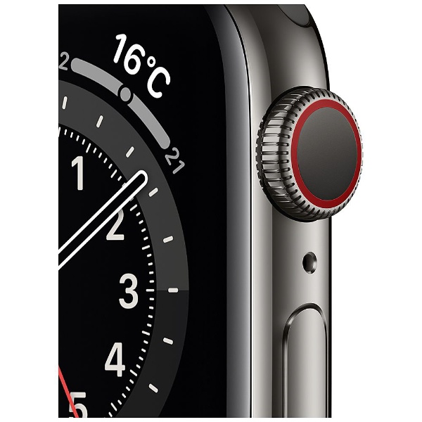 Apple Watch Series 6（GPS + Cellularモデル） 40mm  グラファイトステンレススチールケースとブラックスポーツバンド[レギュラー] M06X3J/A