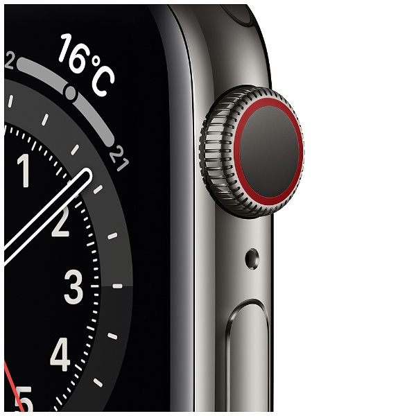 Apple Watch Series 6（GPS + Cellularモデル）-  40mmグラファイトステンレススチールケースとグラファイトミラネーゼループ グラファイトステンレススチール M06Y3J/A