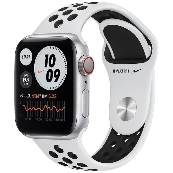 アップル APPLE Apple Nike ブラックNikeスポーツバンド A M07C3J Series Watch 40mm ピュアプラチナム  GPS Cellularモデル