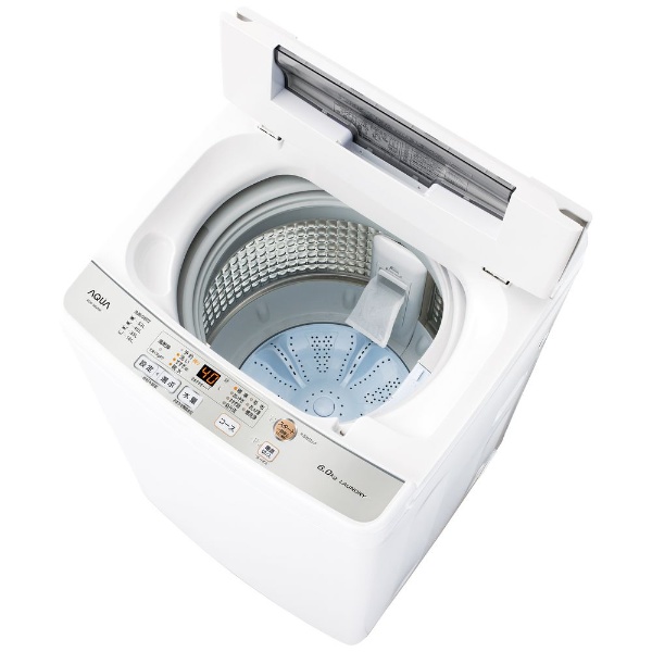 全自動洗濯機 Sシリーズ ホワイト AQW-S60J-W [洗濯6.0kg /乾燥機能無 