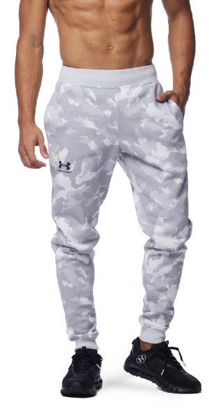 海外限定 メンズ トレーニング パンツ UAライバルフリース プリント ジョガー UA Fleece Jogger Rival Printed 1360092 LGサイズ White 予約販売
