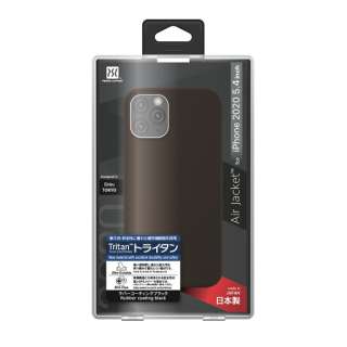 iPhone 12 mini 5.4C`Ή Air jacket Rubber Black POWER SUPPORT(p[T|[g) o[R[eBOubN PPBY-72