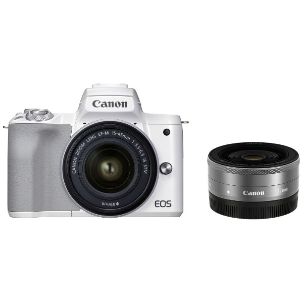 Canon EOS Kiss M2 ダブルズームキット ブラック　+単焦点レンズ
