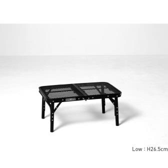 タフメッシュテーブル(幅60x奥行40x高さ26.5/54.5cm/ブラック)1981