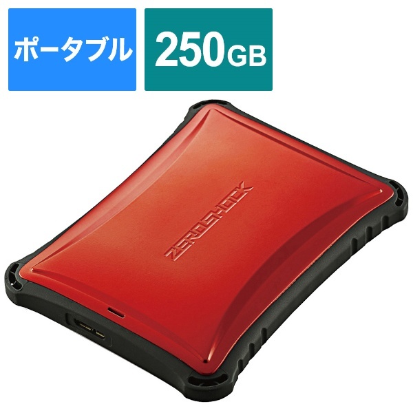 ESD-ZSA0250GRD 外付けSSD USB-A接続 PS5/PS4、録画対応(Chrome/iPadOS/iOS/Mac/Windows11対応)  レッド [250GB /ポータブル型] エレコム｜ELECOM 通販 | ビックカメラ.com