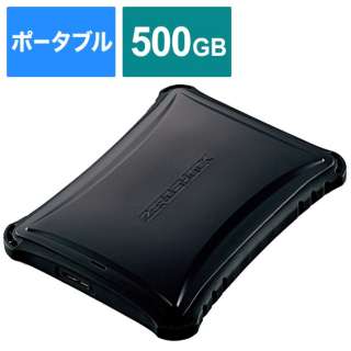 ESD-ZSA0500GBK 外付けSSD USB-A接続 PS5/PS4、録画対応(Chrome/iPadOS/iOS/Mac/Windows11対応) ブラック [500GB /ポータブル型]