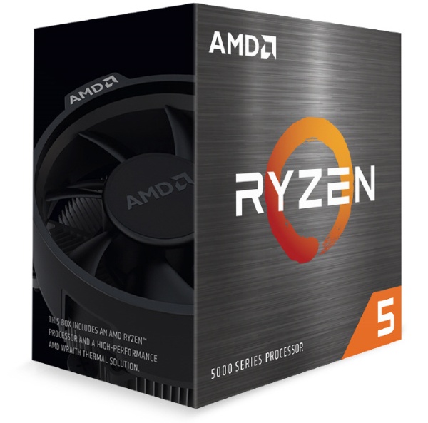 〔CPU〕AMD Ryzen 5 5600X With Wraith Stealth Cooler  (6C/12T3.7GHz65W)【CPUクーラー付属】 100-100000065BOX