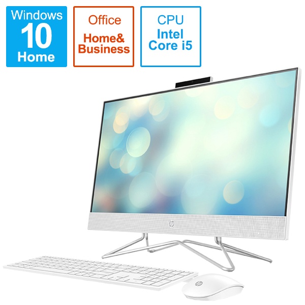 デスクトップパソコン HP All-in-One 24-df0202jp-OHB ピュアホワイト