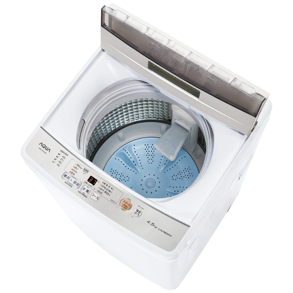 全自動洗濯機 Sシリーズ ホワイト AQW-S45J-W [洗濯4.5kg /乾燥機能無 