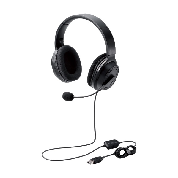 ヘッドセット ブラック HS-HP30UBK [USB /両耳 /ヘッドバンドタイプ