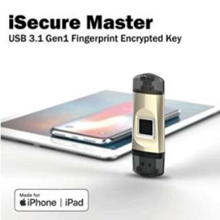 USBメモリ iSecure Master ゴールド SPTISM-8507 [32GB /USB TypeA＋Lightning /キャップ式]