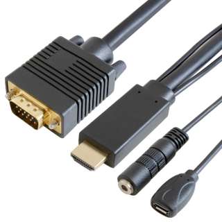 fϊP[u micro USBXd /3.5mm ubN GP-HDV15K-20 [HDMIVGA /2m]_1