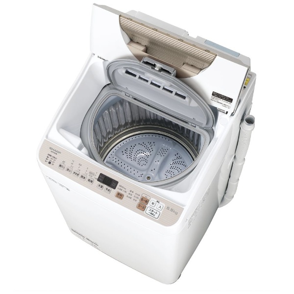 縦型洗濯乾燥機 ゴールド系 ES-T5EBK-N [洗濯5.5kg /乾燥3.5kg 