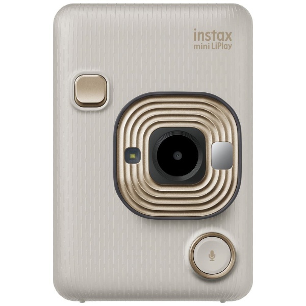 ハイブリッドインスタントカメラ 『チェキ』 instax mini LiPlay BEIGE GOLD ギフトBOX ベージュゴールド