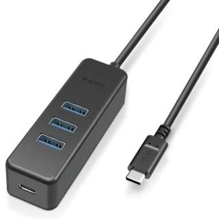 U3HC-T431P5BK USB-C  USB-C{USB-A ϊnu 0.3m(iPadOS/Mac/Windows11Ή) ubN [oXZtp[ /4|[g /USB 3.1 Gen1Ή /USB Power DeliveryΉ]