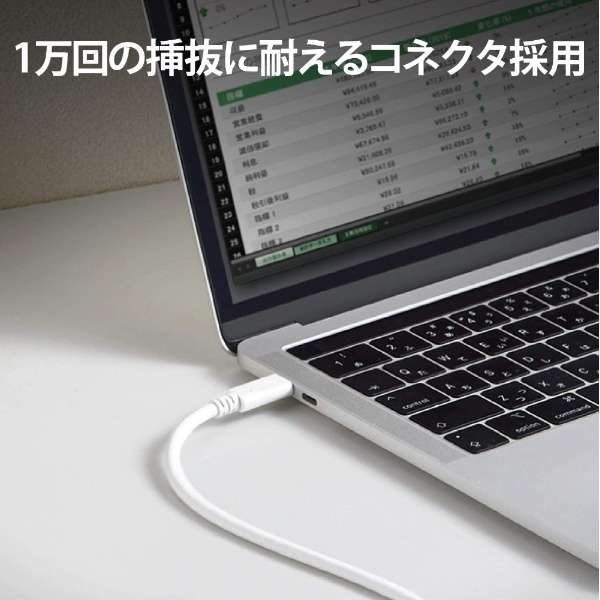 U3HC-T431P5WH USB-C  USB-C{USB-A ϊnu 0.3m(iPadOS/Mac/Windows11Ή) zCg [oXZtp[ /4|[g /USB 3.1 Gen1Ή /USB Power DeliveryΉ]_6