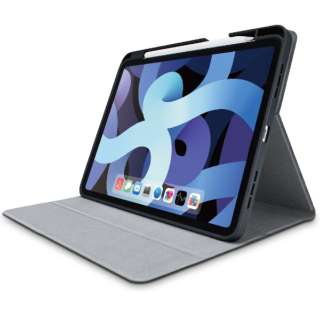 10.9インチ iPad Air（第5/4世代）用 フラップケース Pencil収納/スリープ対応 ブラック TB-A20MSABK