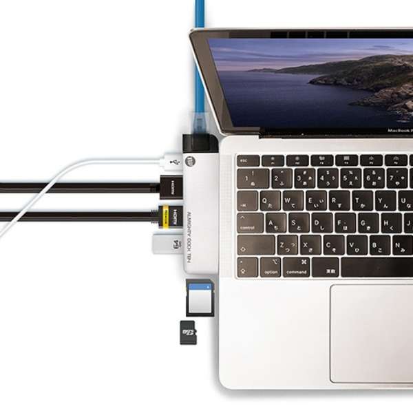 MacBook Pro / AirpmThunderbolt 32 IXX J[hXbg2 / HDMI2 /LAN / USB-A / USB-CnUSB PDΉ 60W hbLOXe[V Vo[ TUN-OT-000066 [USB Power DeliveryΉ]_3