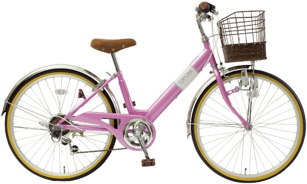 期間限定送料無料 24型 子供用自転車 NV246 外装6段変速 組立商品につき返品不可 ピンク 大幅にプライスダウン