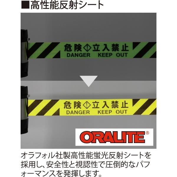 Reelex バリアリールMAX （マグネットタイプ）反射シート 黄／黒 7m BRSR-507A 中発販売｜CHUHATSU HANBAI 通販 