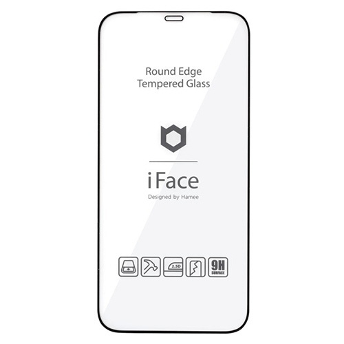 [iPhone 12 mini]iFace Round Edge Tempered Glass Screen Protector 饦ɥå饹 ݸ 41-890288 ֥å