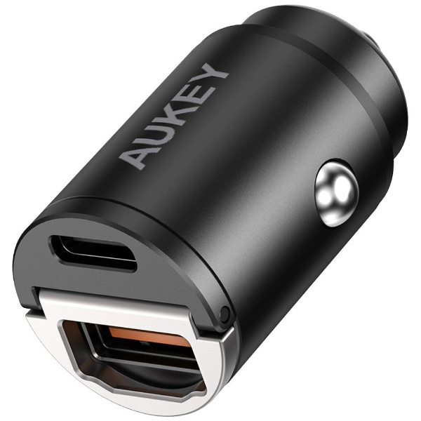 AUKEY（オーキー） カーチャージャー Enduro 30W ［USB-A 1ポート/USB-C 1ポート］ ブラック CC-A3-BK [2ポート /USB Power Delivery対応]