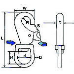 TRUSCO�@�X�e�����X�@�X�C�x���X�i�b�v���̓^�C�v�@���a7mm�@����113mm�@���e�׏d100kg TSS-AX3_2