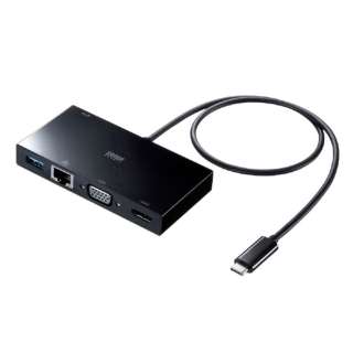 mUSB-C IXX HDMI / VGA / LAN / USB-A / USB-Cn USB PDΉ 100W hbLOXe[V USB-3TCH30BK [USB Power DeliveryΉ]