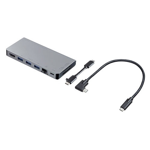 USB-C オス→メス カードスロットｘ2 HDMI LAN USB-Aｘ3 USB-C］ USB PD対応 100W  ドッキングステーション USB-3TCH14S2 [USB Power Delivery対応] サンワサプライ｜SANWA SUPPLY 通販 