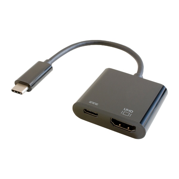 映像変換アダプタ [USB-C オス→メス HDMI /USB-Cメス給電 /USB Power