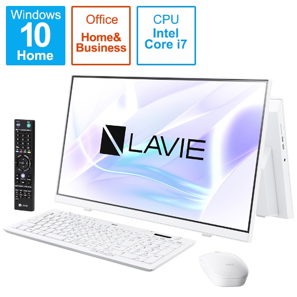 デスクトップパソコン LAVIE A23(ダブルチューナ) ファインホワイト PC-A2377BAW [23.8型 /intel Core i7  /メモリ：8GB /SSD：1TB /2021年春モデル]