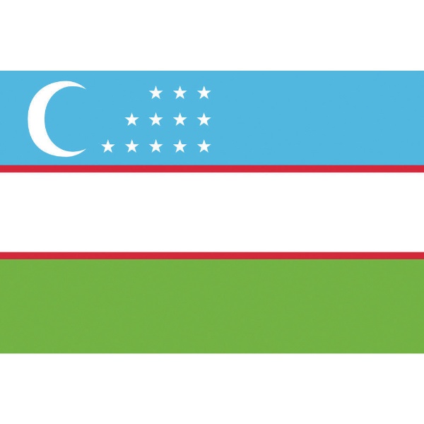 東京製旗 国旗No．1（70×105cm） ウズベキスタン 416144 東京製旗
