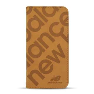 iPhone 12/12 Pro New Balance [手帳ケース/スタンプロゴスエード/キャメル] md-74589-3