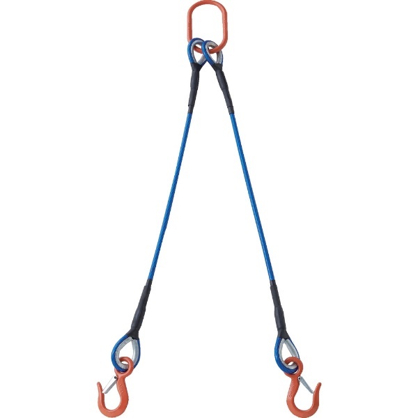 TRUSCO 2本吊玉掛ワイヤーロープスリング（カラー被覆付）アルミロックタイプ 青透明2M TWSP2P12S2 トラスコ中山｜TRUSCO  NAKAYAMA 通販