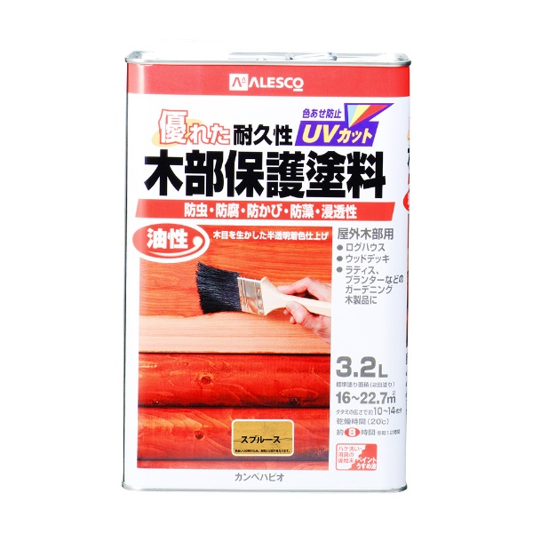 Kanpe Hapio カンペハピオ 油性木部保護塗料 スプルース 3.2L 爆売り