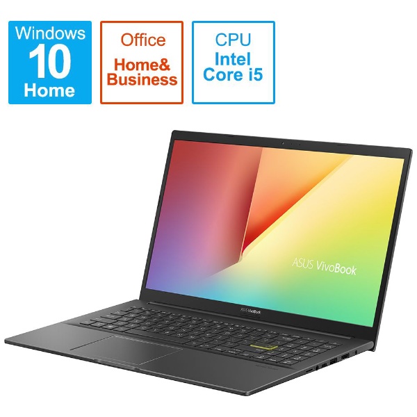 ノートパソコン VivoBook 15 インディーブラック K513EA-BC158TS [15.6型 /Windows10 Home /intel  Core i5 /メモリ：8GB /SSD：512GB /Office HomeandBusiness /2021年1月モデル] 【在庫限り】