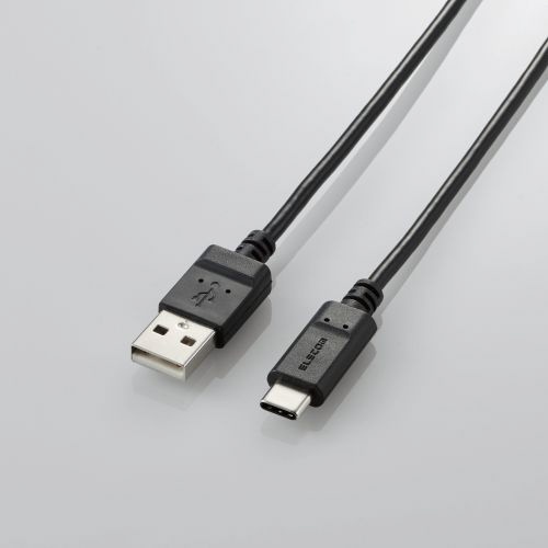 Type-C USB-Cケーブル スマホ用 USB（A-C） 認証品 まとまるケーブル 形状記憶 抗菌 ブラック MPA-MAC20NBK  [2.0m] エレコム｜ELECOM 通販