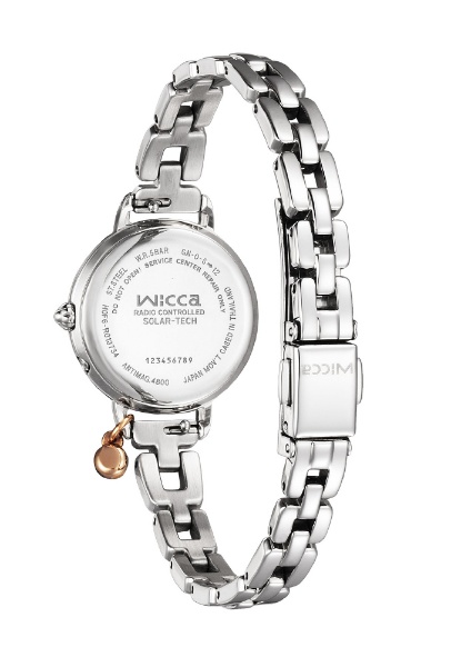 【新品】シチズン CITIZEN 腕時計 レディース KL0-537-91 ウィッカ ソーラーテック電波時計 ブレスライン wicca 電波ソーラー（H0F6/日本製） ピンクxシルバー アナログ表示最大約185cmラグ幅