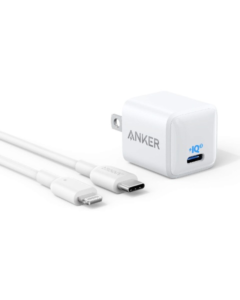 Anker PowerPort III Nano 20W with USB-C &饤ȥ˥ ֥ ۥ磻 B2633123 [USB Power Deliveryб /1ݡ /20W]