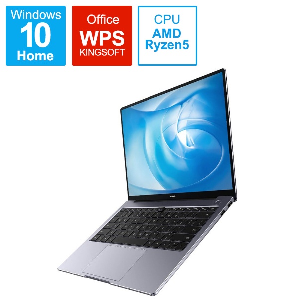 ノートパソコン MateBook 14 スペースグレー KELWFHHR5CNCWNUA [14.0型 /Windows10 Home /AMD  Ryzen 5 /WPS Office /メモリ：16GB /SSD：512GB /2021年2月モデル] HUAWEI｜ファーウェイ 通販 |  ビックカメラ.com