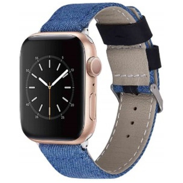 【T-ポイント5倍】 Apple Watch40 38ミリ用 高級 デニムバンド WAB-07BL40 ブルー